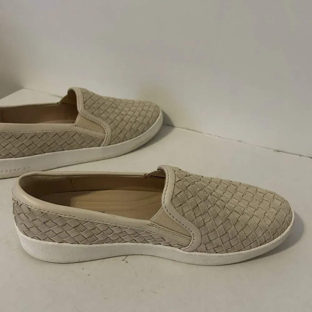 Cole Haan Grandpro Spectator Slip On  Women 9 Beige Suede Sneakers Casual Loafer